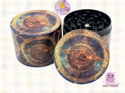 Motif Trippy coloré ondulé liquide Hallucination 50mm 4 pièces haute qualité personnalisé métal herbe broyeur cadeau 