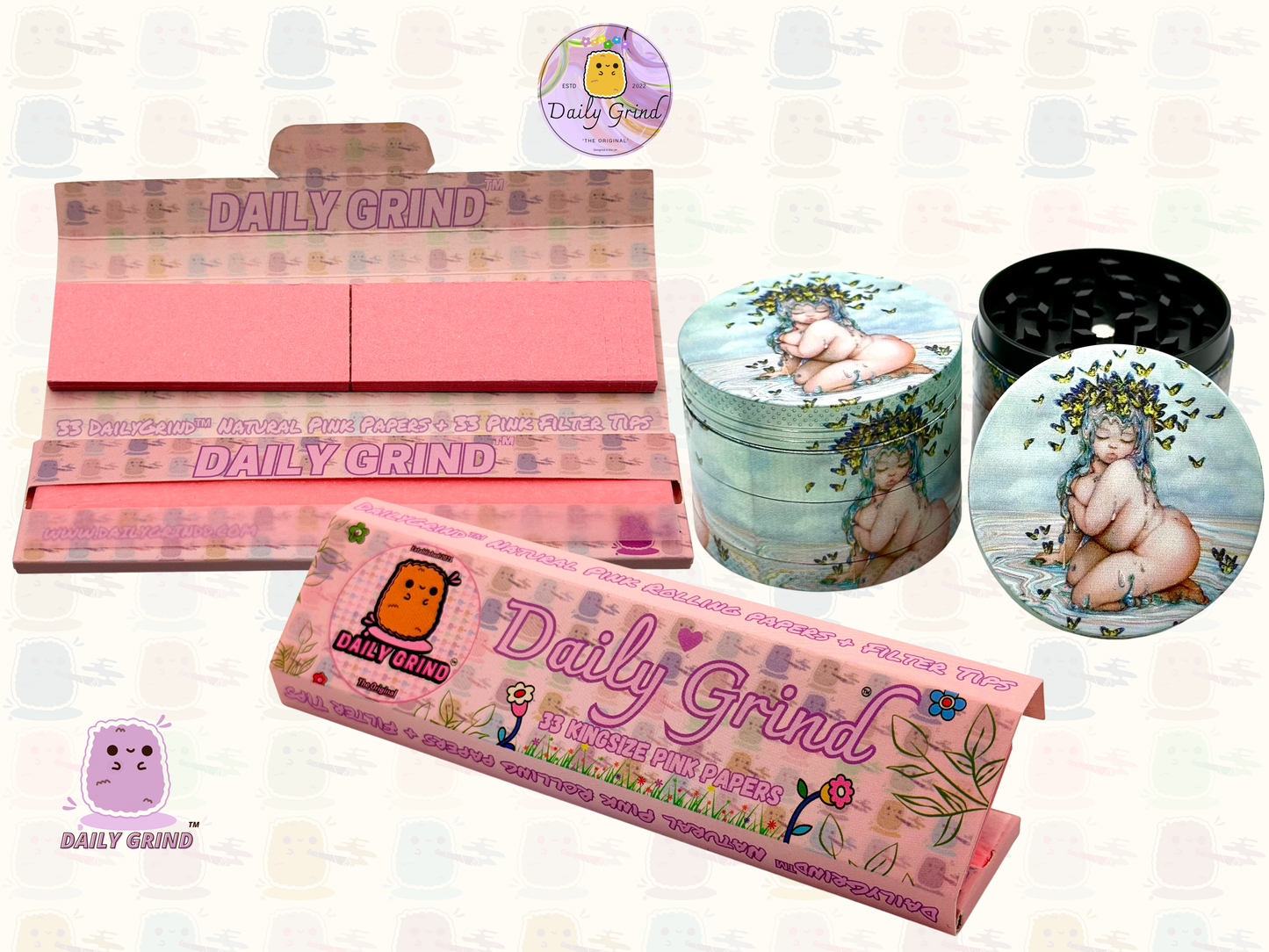Thicc Butterfly Fairy Witch Cute Design - 50mm 4 pièces de haute qualité personnalisé broyeur d'herbes en métal cadeau 