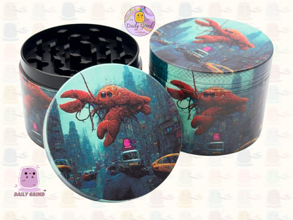 Motif Trippy coloré ondulé liquide Hallucination 50mm 4 pièces haute qualité personnalisé métal herbe broyeur cadeau 