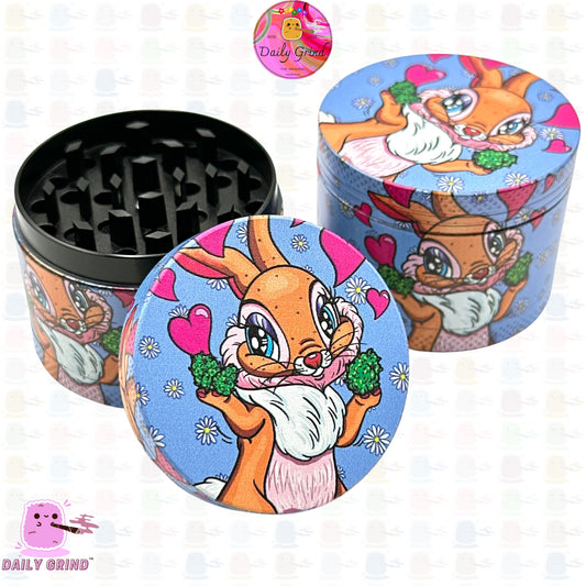 Love Heart Squirrel Romance Cute Nature Cartoon - 50mm 4-Piece Premium Custom Metal Kitchen Herb Grinder Cute Gift Idea