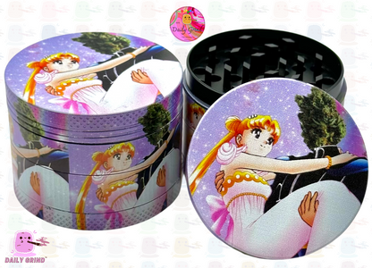 Anime Funny Parody Cartoon Girls Cute - 50mm 4-Piece High Quality Custom Metal Kitchen Herb Grinder Gift Idea