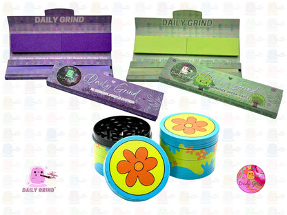 70’s Flower Power 60's Cute Peace Nostalgia - 50mm 4-Piece High Quality Custom Metal Kitchen Herb Grinder Gift Idea