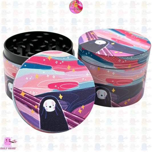 Cartoon Dreamy Sunset - 50mm 4-Piece High Quality Custom Metal Kitchen Herb Grinder Gift Idea