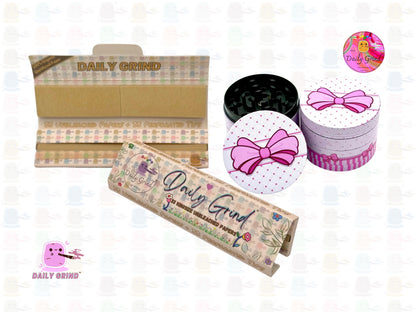 Cute  Box with a Pink Bow - 50mm 4-Piece High Quality Custom Metal Kitchen Herb Grinder Gift Idea