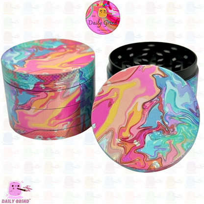 Pastel Tie Dye Design Beautiful Quality - 50mm 4-Piece High Quality Metal Kitchen Herb Grinder Gift Idea