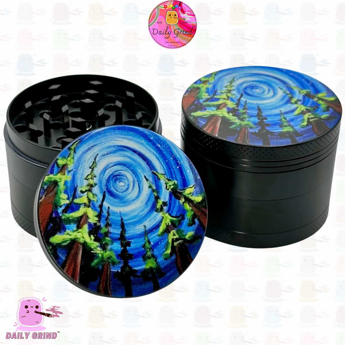 Portal In The Woods Gateway Vision - 50mm 4-Piece High Quality Custom Metal Kitchen Herb Grinder Gift Idea