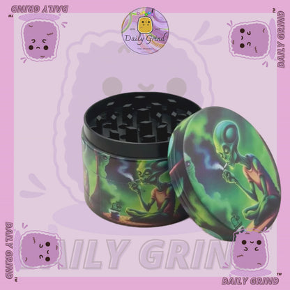 Motif Trippy coloré ondulé liquide Hallucination 50mm 4 pièces haute qualité personnalisé métal herbe broyeur cadeau 