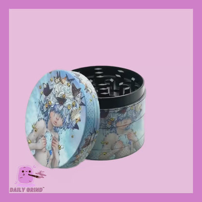 Cute Fairy Girl Spiritual Nature Cute Kawaii Art - 50mm 4-Piece High Quality Metal Kitchen Herb Grinder Gift Idea