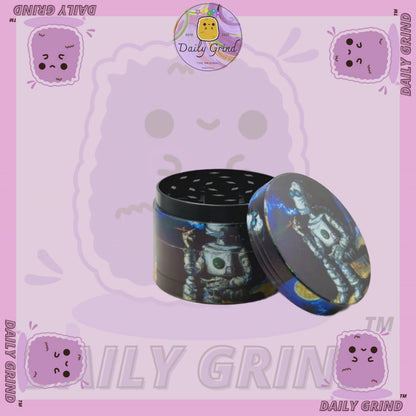 Motif Trippy coloré ondulé liquide Hallucination 50mm 4 pièces haute qualité personnalisé métal herbe broyeur cadeau 