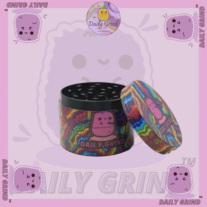 Motif Trippy coloré ondulé liquide Hallucination 50mm 4 pièces haute qualité personnalisé métal herbe broyeur cadeau 