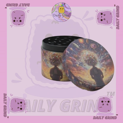 Motif Trippy coloré ondulé liquide Hallucination 50mm 4 pièces haute qualité personnalisé métal herbe broyeur cadeau 