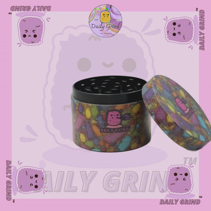 Motif Trippy coloré ondulé liquide Hallucination 50mm 4 pièces haute qualité personnalisé métal herbe broyeur cadeau 