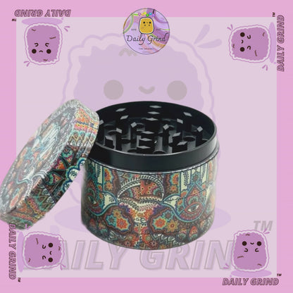 Hand of Protection Hamsa - 50mm 4-Piece High Quality Custom Metal Tobacco Herb Grinder Gift Idea