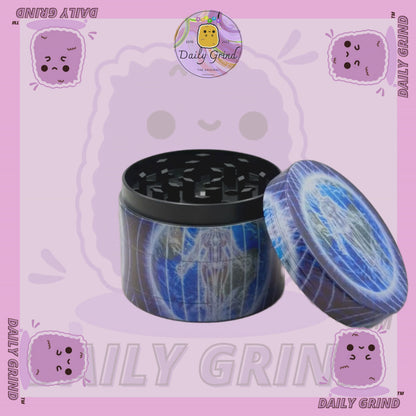 Motif Trippy coloré ondulé liquide Hallucination 50mm 4 pièces haute qualité personnalisé métal herbe broyeur cadeau 