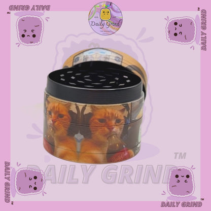 Gamer Kitten - 50mm Custom 4-Piece Metal Tobacco Herb Grinder - Christmas Gift