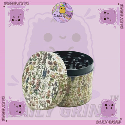 Vintage Flowers & Fauna Botanical Vintage Chart - 50mm 4-Piece High Quality Custom Metal Tobacco Herb Grinder Gift