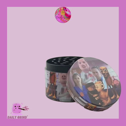 Ojo de cristal lindo colorido Trippy 50 mm regalo personalizado de alta calidad de la amoladora de hierbas de metal de 4 piezas 