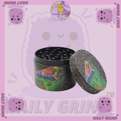 Motif Trippy coloré ondulé liquide Hallucination 50mm 4 pièces haute qualité personnalisé métal herbe broyeur cadeau 