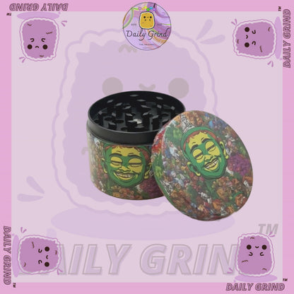 Motif Trippy coloré ondulé liquide Hallucination 50mm 4 pièces haute qualité personnalisé métal herbe broyeur cadeau 