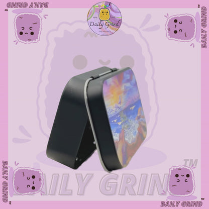 Coastal Beach Art - 1oz Black / Crystal / Jewellery / Coins / Bits & Pieces / Hide / Money / Make-Up 1oz Black Hinge Lid Tin Box Gift - 9.5 x 6.2 x 2 cm - Cute Funny Metal Organiser Gift Idea