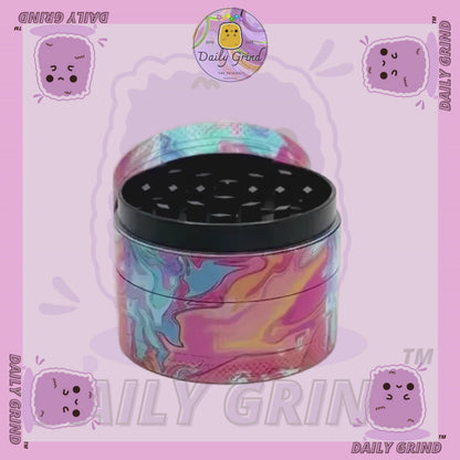 Pastel Tie Dye - 50mm 4-Piece High Quality Metal Tobacco Herb Grinder Gift Idea
