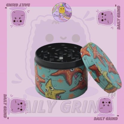 Motif Trippy coloré ondulé liquide Hallucination 50mm 4 pièces haute qualité personnalisé métal herbe broyeur cadeau 