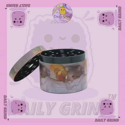 Sad Kitty Cuddle Teddy Cute Funny Kawaii - 50mm 4-Piece High Quality Custom Metal Tobacco Herb Grinder Gift Idea