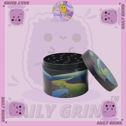 Motif Trippy coloré ondulé liquide Hallucination 50mm 4 pièces haute qualité personnalisé métal herbe broyeur cadeau 