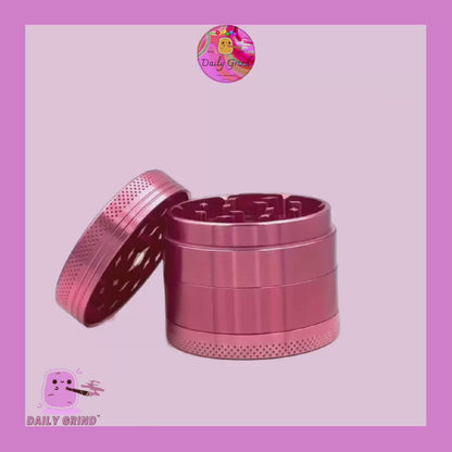 Sun+Moon Pink Aluminium Cute Astrology - 50mm 4-Piece High Quality Custom Kitchen Herb Grinder Gift Idea