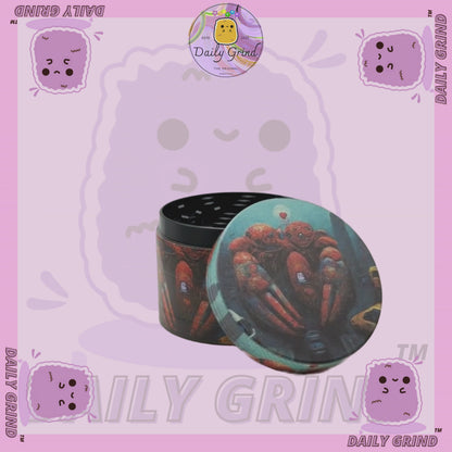 Motif Trippy coloré ondulé liquide Hallucination 50mm 4 pièces haute qualité personnalisé métal herbe broyeur cadeau 