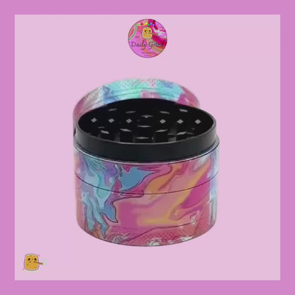 Pastel Tie Dye Design Beautiful Quality - 50mm 4-Piece High Quality Metal Kitchen Herb Grinder Gift Idea