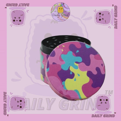 Motif Trippy coloré ondulé liquide Hallucination 50mm 4 pièces haute qualité personnalisé métal herbe broyeur cadeau 