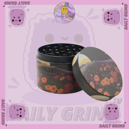 Motif Trippy coloré ondulé liquide Hallucination 50mm 4 pièces haute qualité personnalisé métal herbe broyeur cadeau 