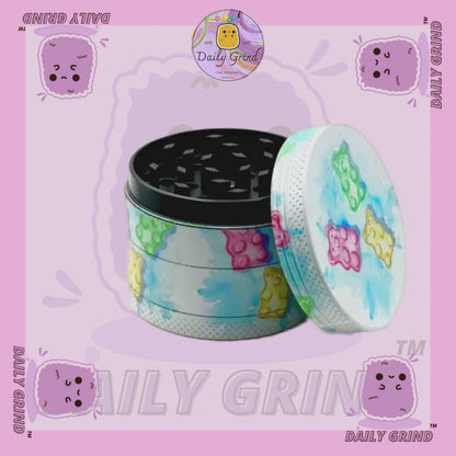 Gummy Bear Sweet Candy Cute - 50mm 4-Piece High Quality Custom Metal Tobacco Herb Grinder Gift Idea