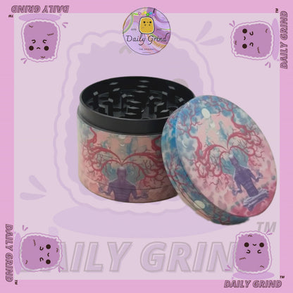 Motif Trippy coloré ondulé liquide Hallucination 50mm 4 pièces haute qualité personnalisé métal herbe broyeur cadeau 