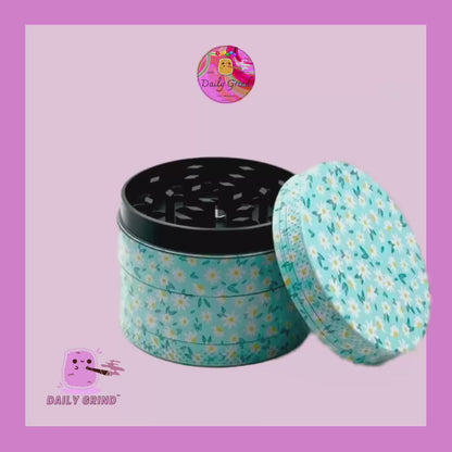 Daisy Flowers Design Cute Girls - 50mm 4-Piece High Quality Custom Metal Kitchen Herb Grinder Gift Idea