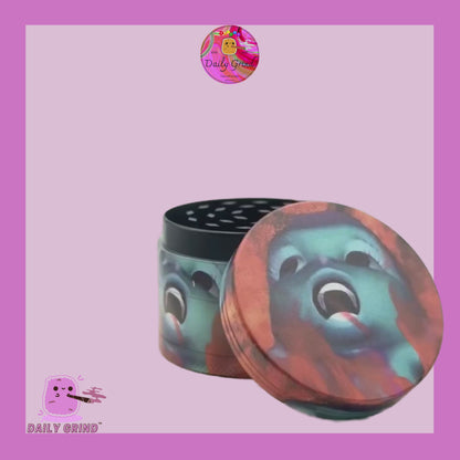 Ojo de cristal lindo colorido Trippy 50 mm regalo personalizado de alta calidad de la amoladora de hierbas de metal de 4 piezas 