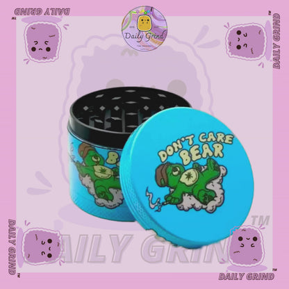 Don't Care Sleepy Lazy Parody Art Funny - 50mm 4 pièces de haute qualité personnalisé en métal broyeur d'herbes cadeau 