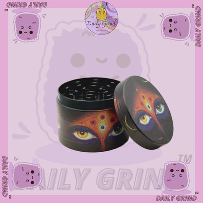 Motif Trippy coloré ondulé liquide Hallucination 50mm 4 pièces haute qualité personnalisé métal herbe broyeur cadeau 