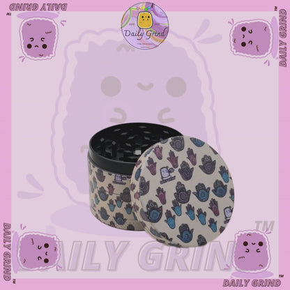 Motif Trippy coloré ondulé liquide Hallucination 50mm 4 pièces haute qualité personnalisé métal herbe broyeur cadeau 