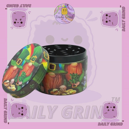 Pot de lutin mignon de 50mm, arc-en-ciel doré, 4 pièces, broyeur d'herbes en métal personnalisé de haute qualité, cadeau 