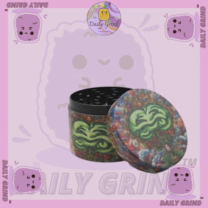Motif Trippy coloré ondulé liquide Hallucination 50mm 4 pièces haute qualité personnalisé métal herbe broyeur cadeau 