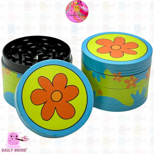 70’s Flower Power 60's Cute Peace Nostalgia - 50mm 4-Piece High Quality Custom Metal Kitchen Herb Grinder Gift Idea