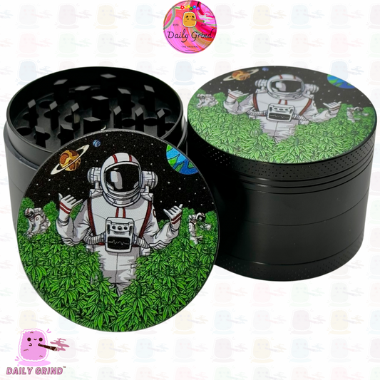 Spaceman 50mm 4-Piece High Quality Custom Metal Kitchen Herb Grinder Gift Idea