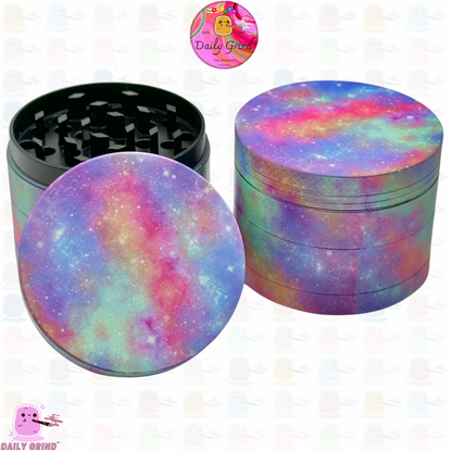 Colourful Milky Way Cute Galaxy 50mm 4-Piece High Quality Custom Metal Kitchen Herb Grinder Gift Idea