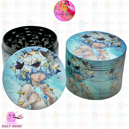 Cute Fairy Girl Spiritual Nature Cute Kawaii Art - 50mm 4-Piece High Quality Metal Kitchen Herb Grinder Gift Idea