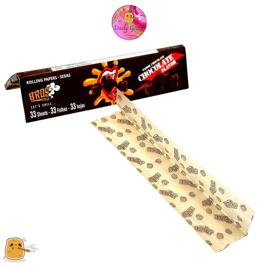 Chocolate Flavoured Kingsize  Papers  - 33 Sheets per pack - High Quality - Super Cute Chocolate Design Skins  Gift