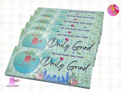 Daily Grind™ Glass Kingsize Rolling Papers - 100% Veg, High Quality, Super Cute! 50 Sheets  Gift