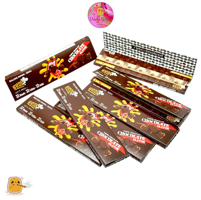 Chocolate Flavoured Kingsize  Papers  - 33 Sheets per pack - High Quality - Super Cute Chocolate Design Skins  Gift