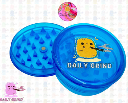 Daily Grind Colourful Crystal Plastic High Quality 3 Piece Herb Grinder Cute Mascot  Gift